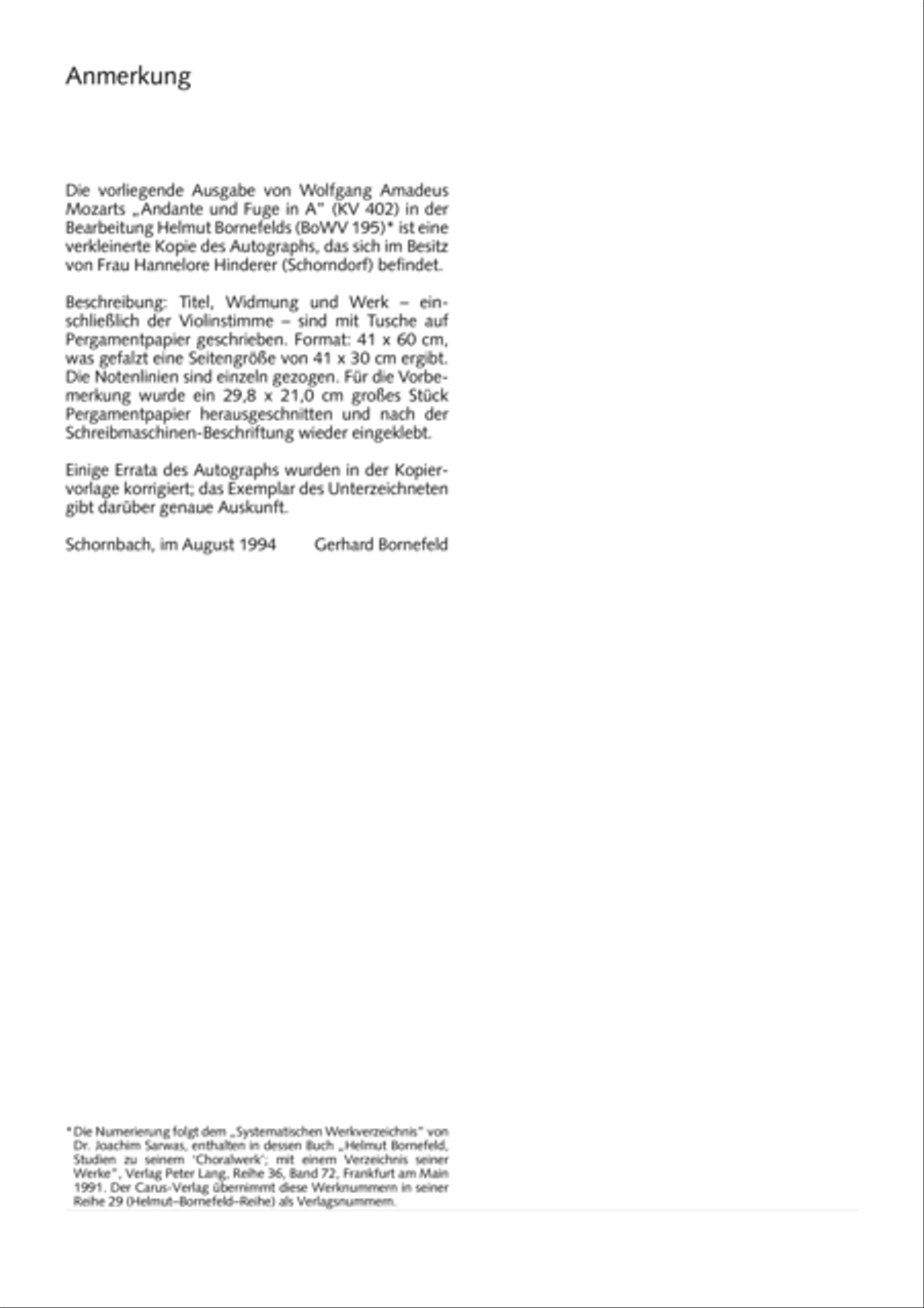Andante und Fuge in A Violin scores gallery preview page 18