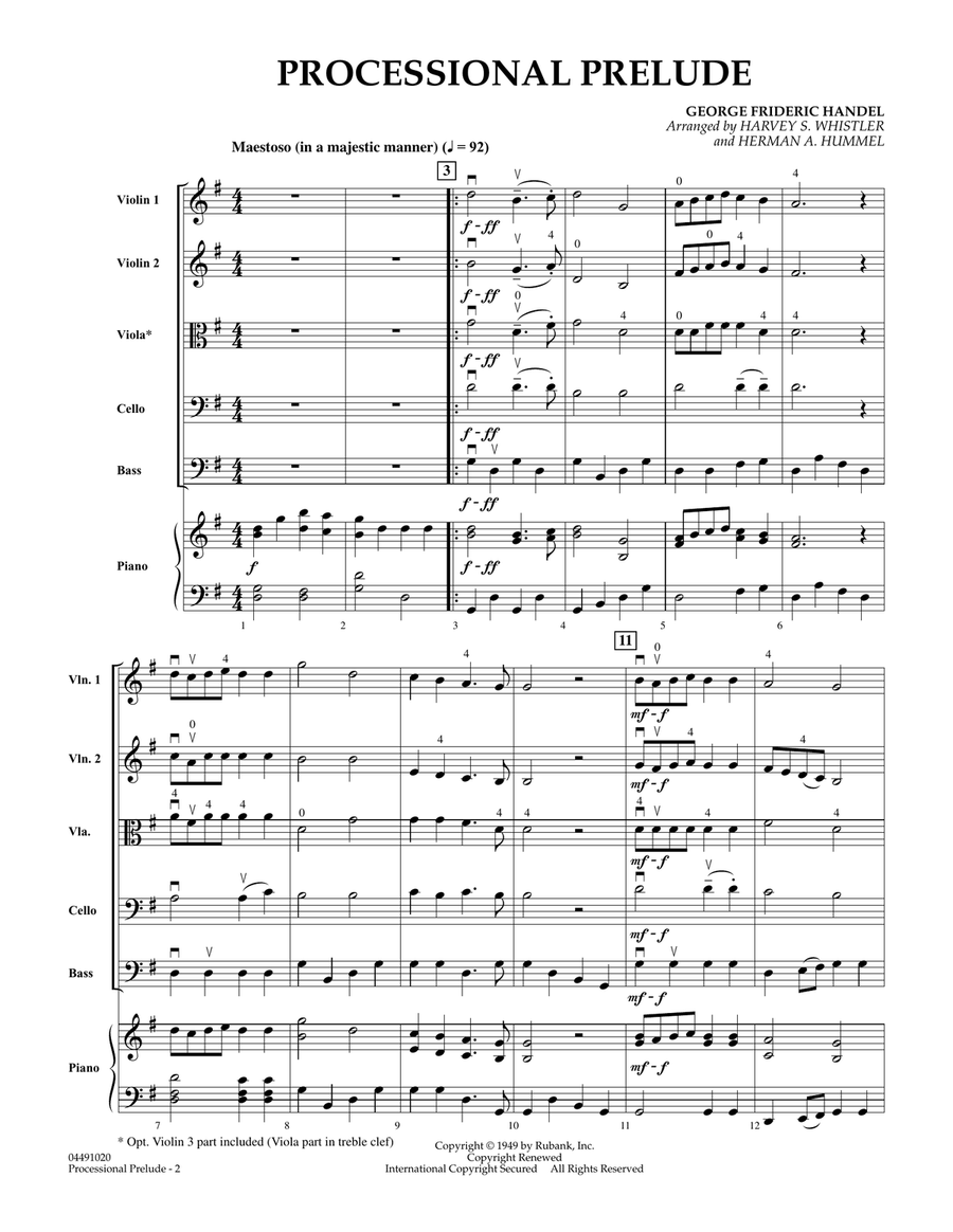 Processional Prelude - Full Score Orchestra scores gallery preview page 2