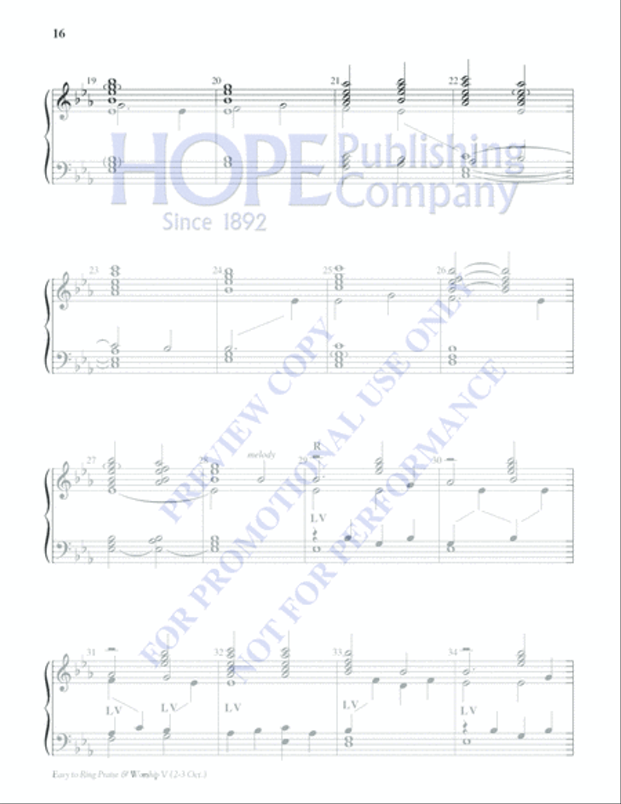 Easy to Ring Praise and Worship 3-Octaves scores gallery preview page 16