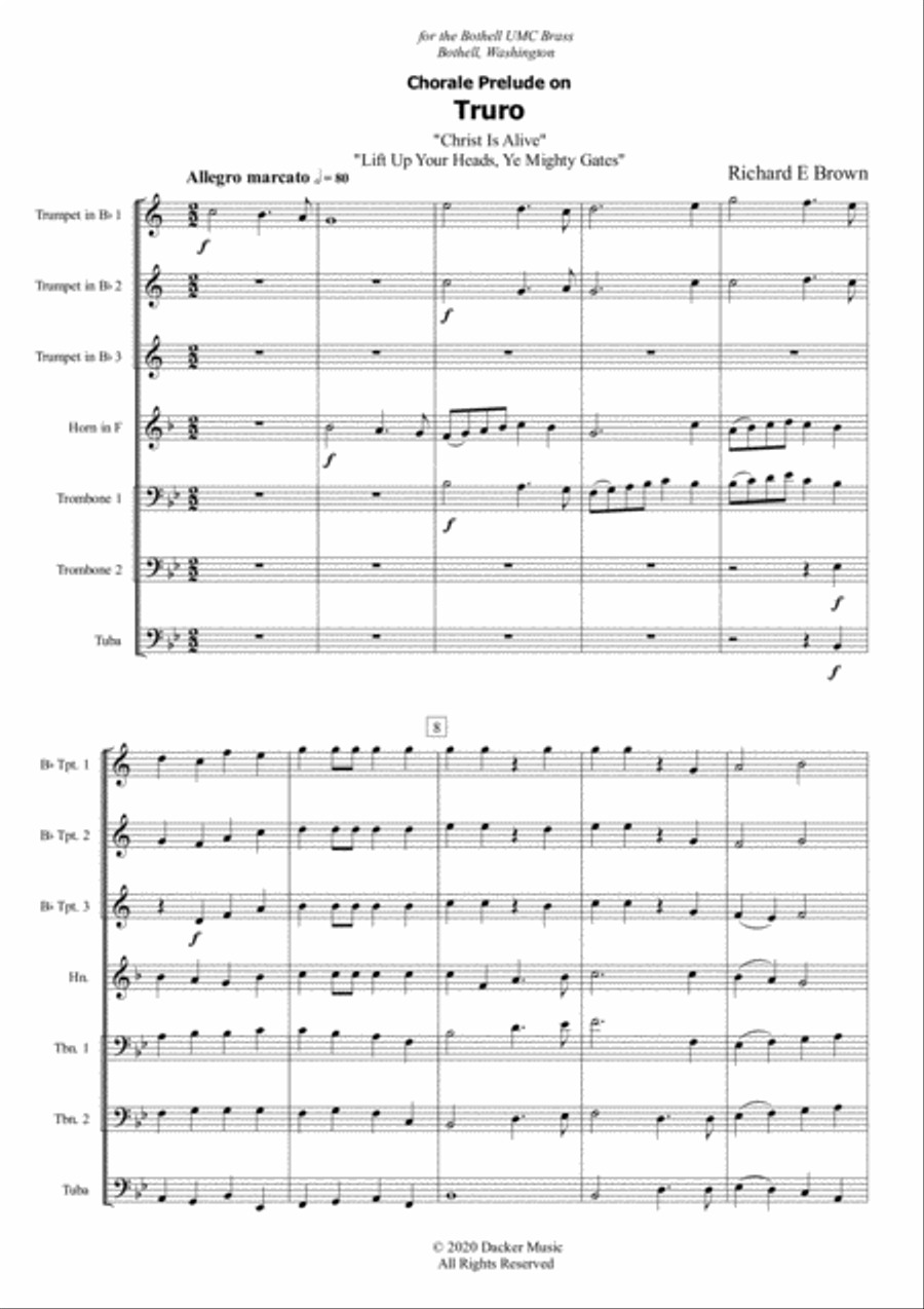 Chorale Prelude on Truro - Brass Septet Brass Ensemble scores gallery preview page 3