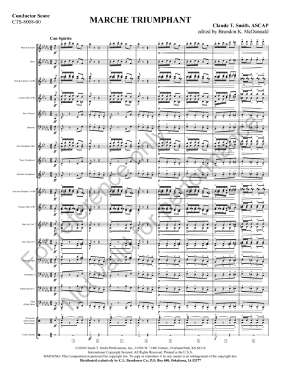 Marche Triumphant Marche Triumphant Concert Band scores gallery preview page 4