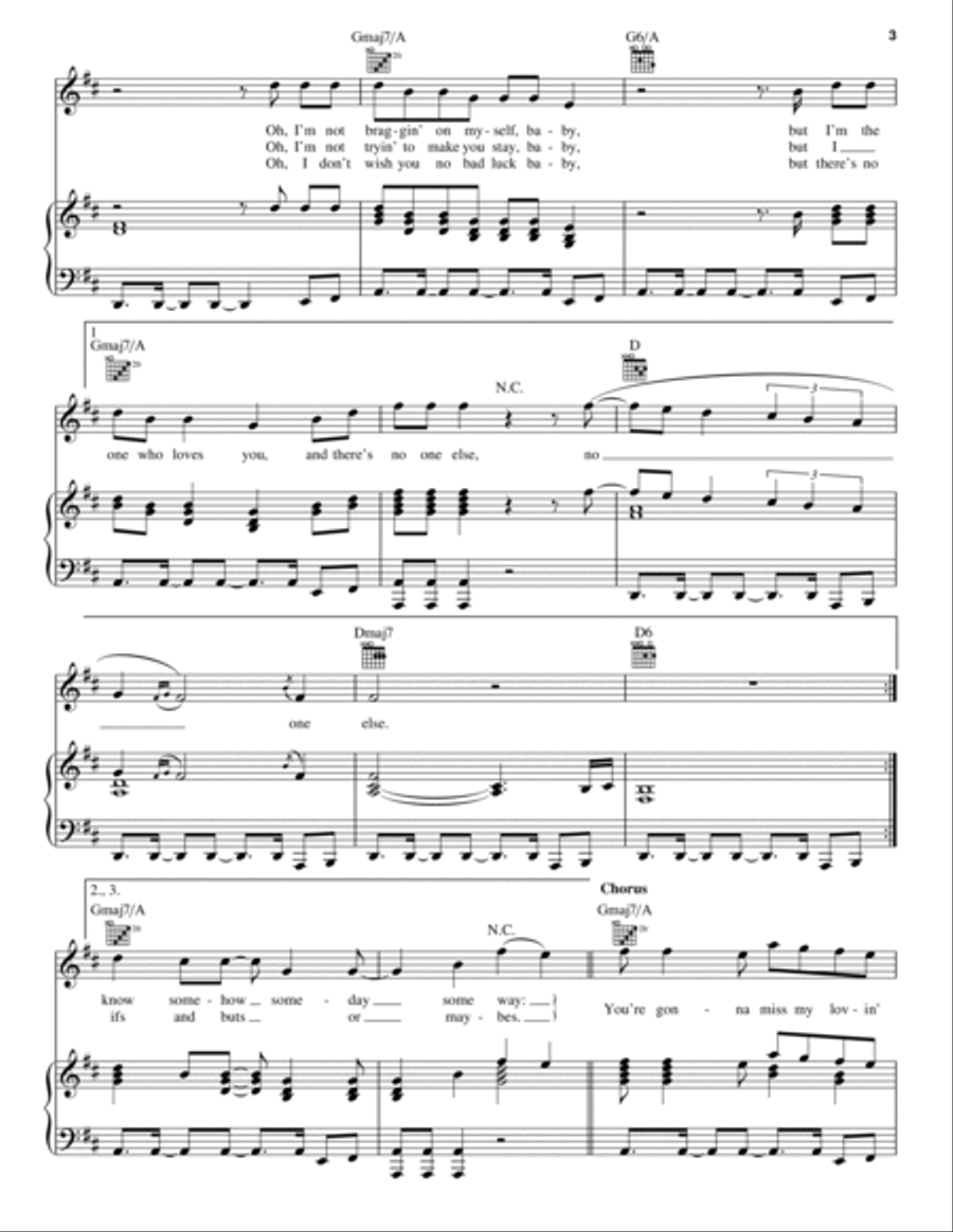 You'll Never Find Another Love Like Mine Piano, Vocal, Guitar scores gallery preview page 3