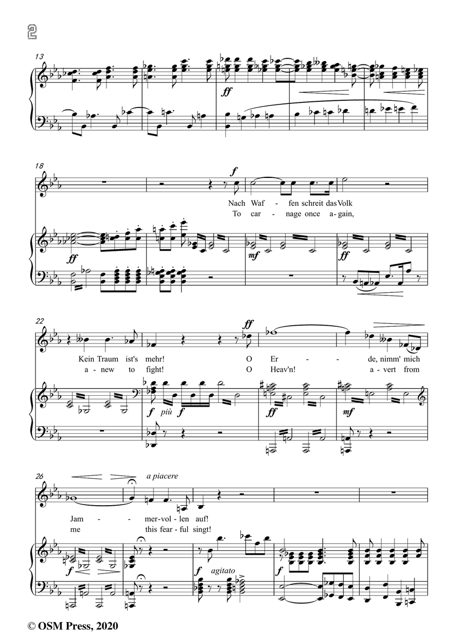 Wagner-Gerechter Gott,from 'Rienzi',in E flat Major,for Voice and Piano by Richard Wagner Piano, Vocal - Digital Sheet Music page 4