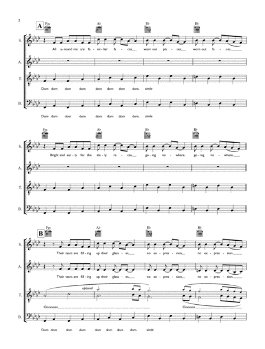 Mad World Mad World 4-Part scores gallery preview page 2