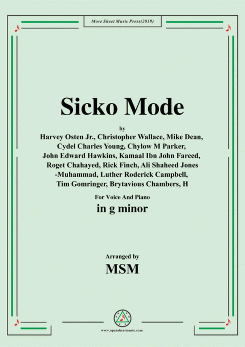 Sicko Mode,in g minor,for Voice And Piano