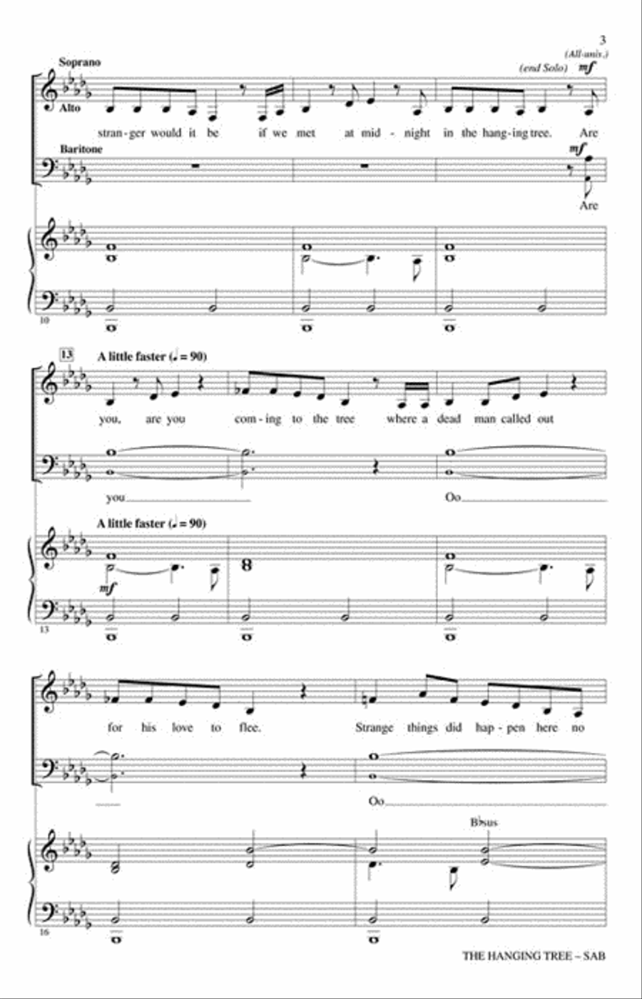 The Hanging Tree 3-Part scores gallery preview page 3