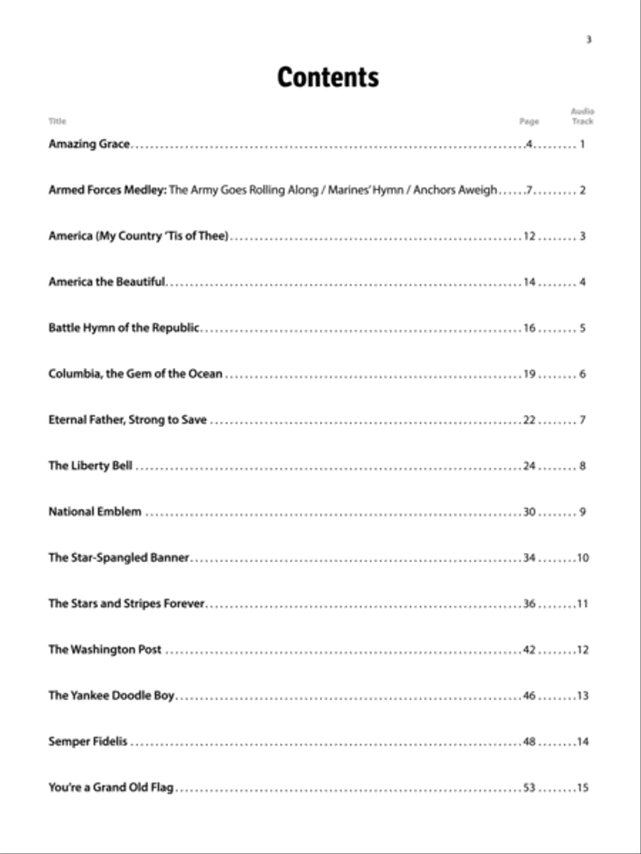 Solos, Duets & Trios for Winds: Patriotic Favorites (Flute/Oboe) Woodwind Trio scores gallery preview page 3