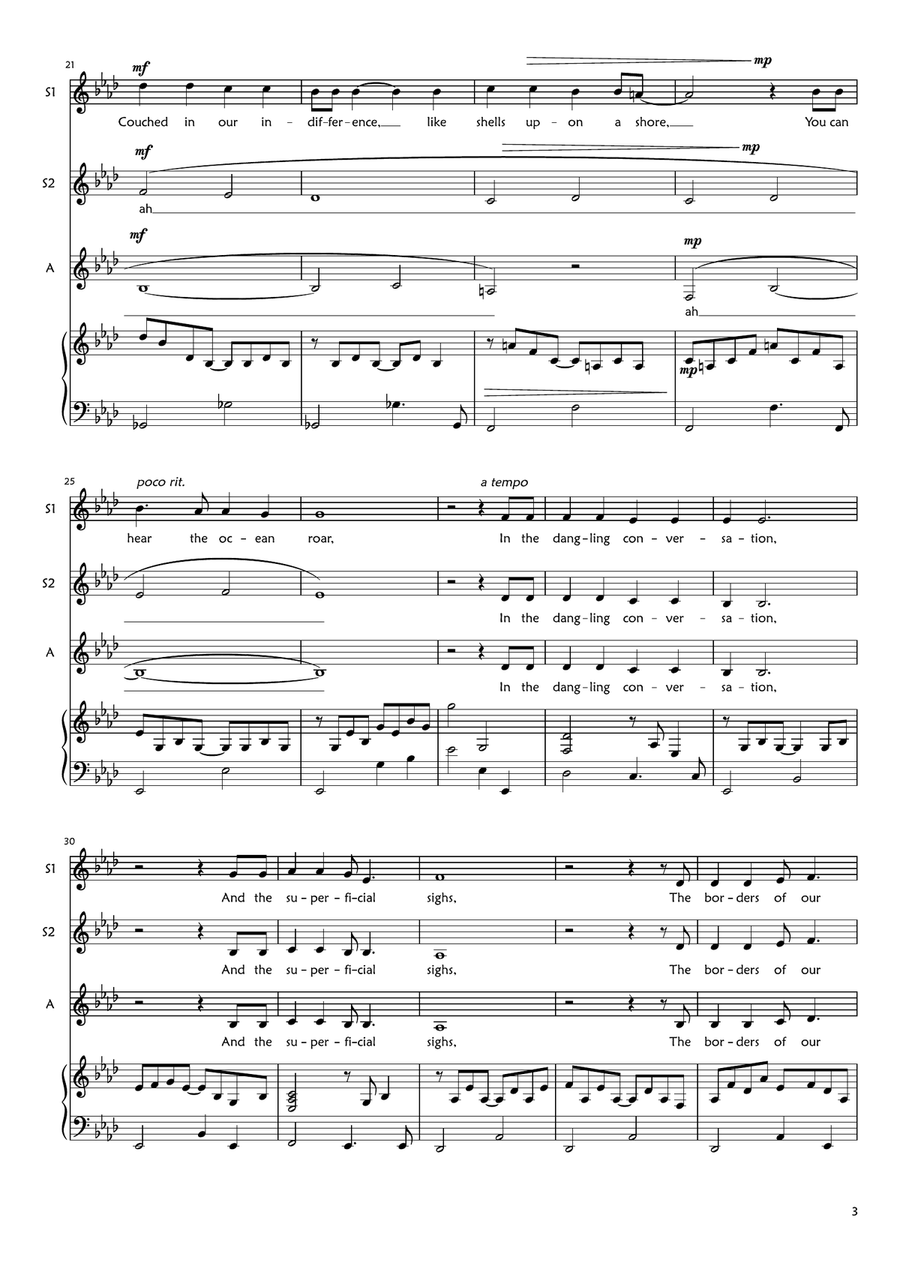 The Dangling Conversation SSAA scores gallery preview page 3