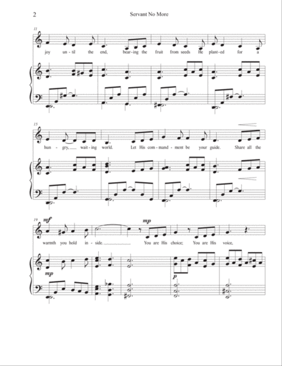 Servant No More 3-Part scores gallery preview page 4