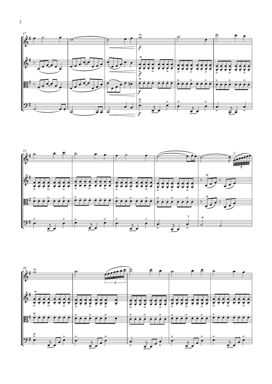 My Heart Will Go On (Love Theme from Titanic) String Quartet scores gallery preview page 6