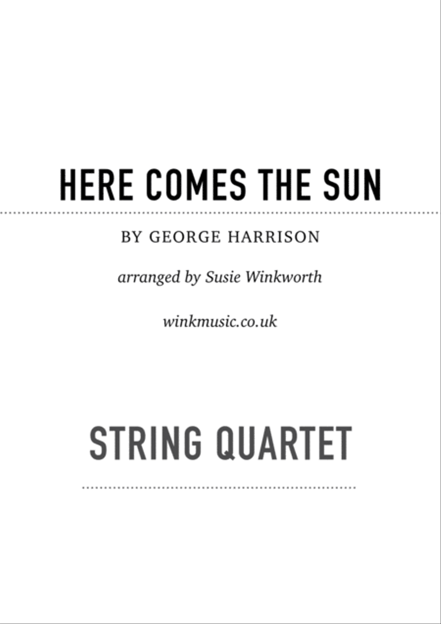 Here Comes The Sun String Quartet scores gallery preview page 1