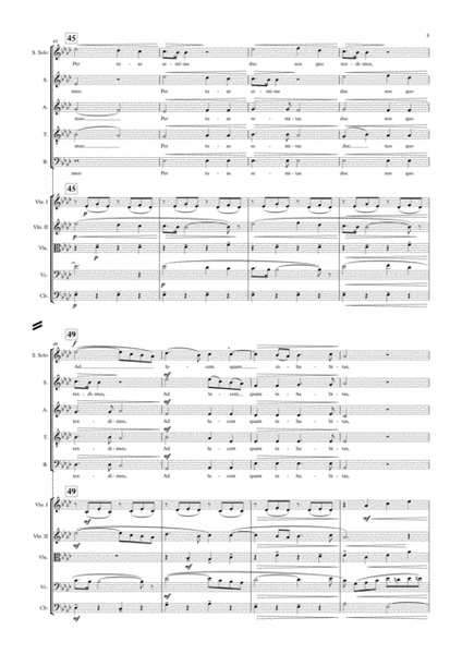 "Panis Angelicus" String Quintet (Optional With Choir) arr. Adrian Wagner - Score Only image number null