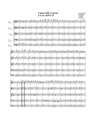 Book cover for Courant SSWV 51 (arrangement for 5 recorders)