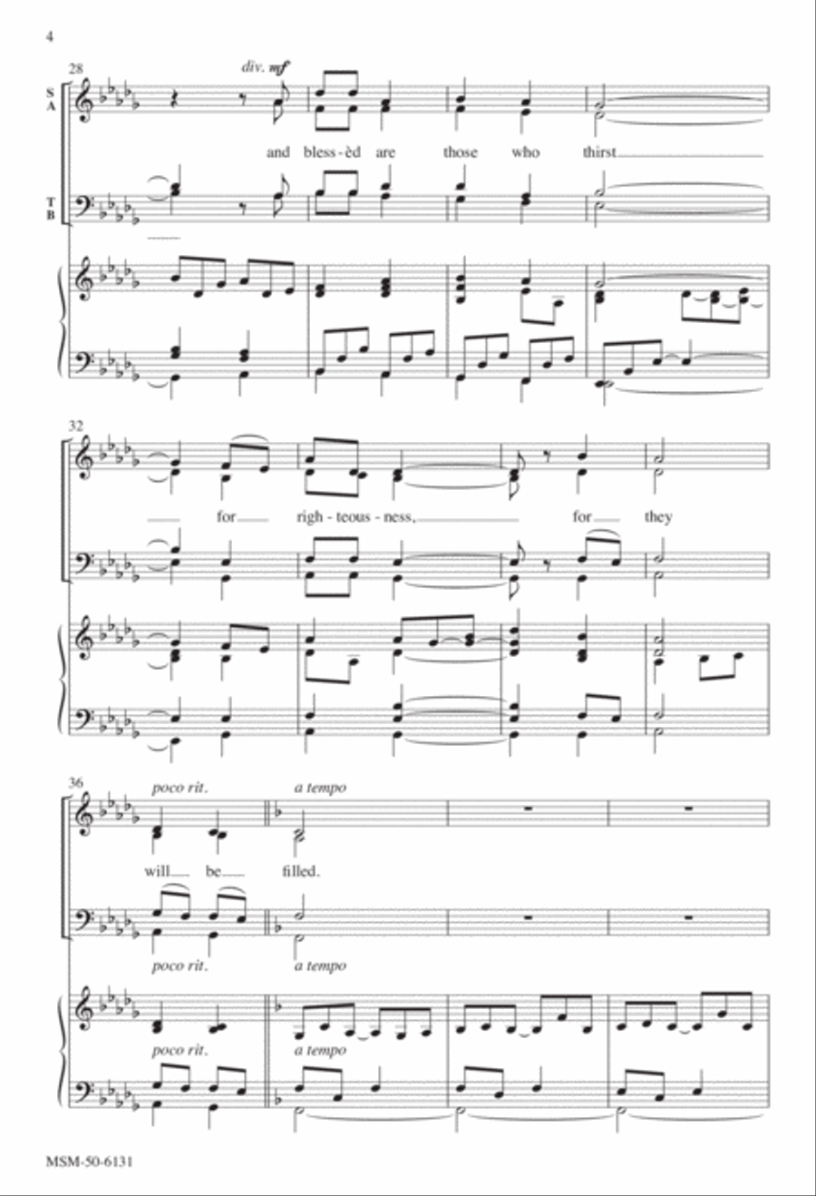 Blessèd Are Those: The Beatitudes 4-Part scores gallery preview page 3