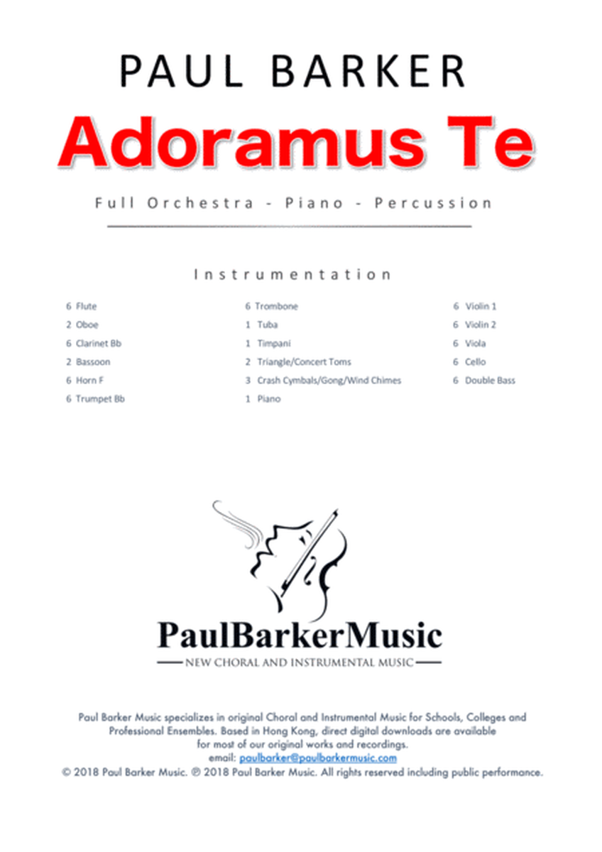 Adoramus Te (Full Orchestra) image number null