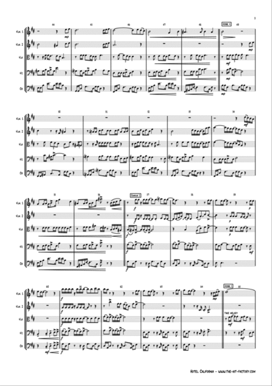 Hotel California String Orchestra scores gallery preview page 3