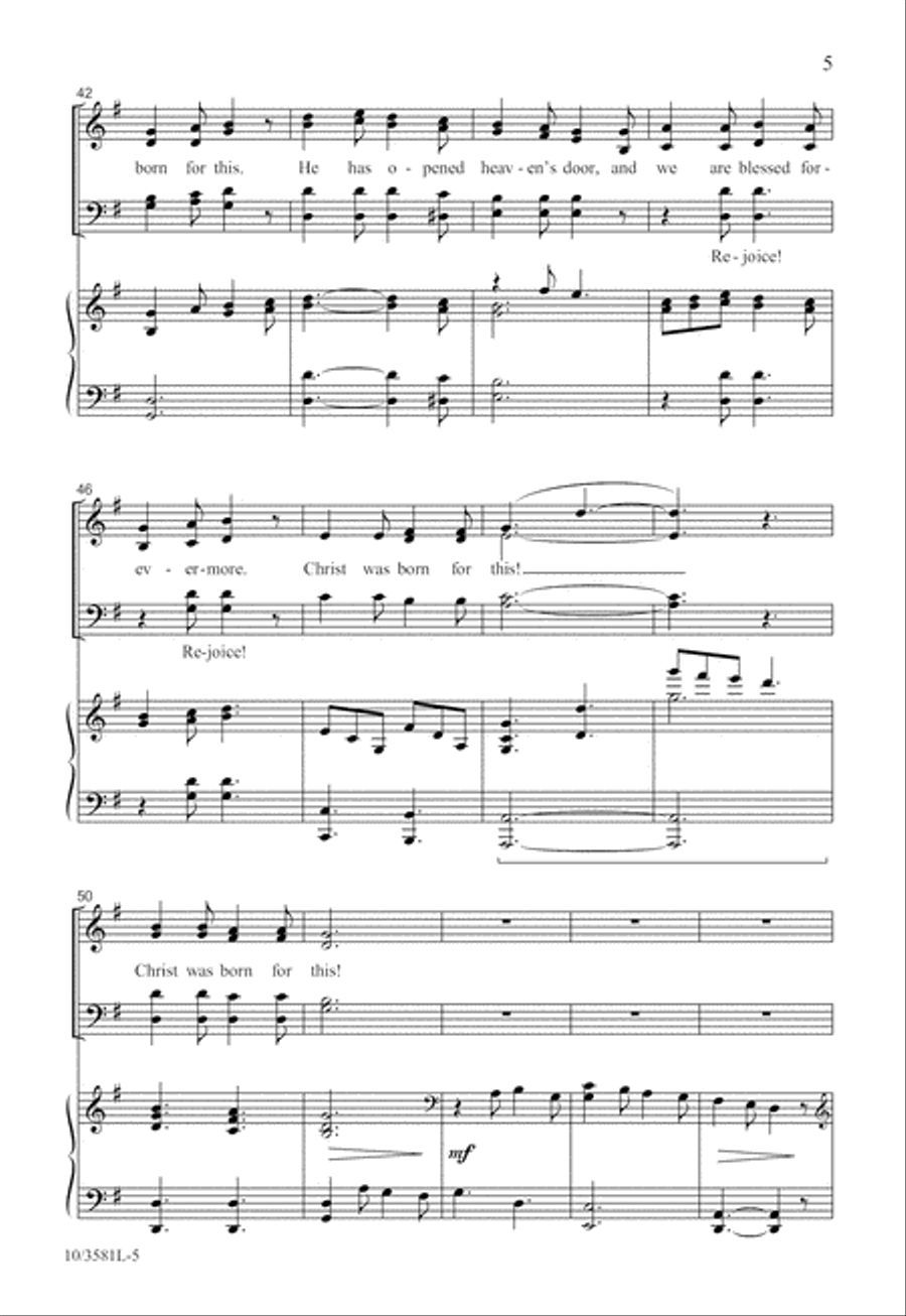 Rejoice! Christ Is Born! 4-Part scores gallery preview page 6