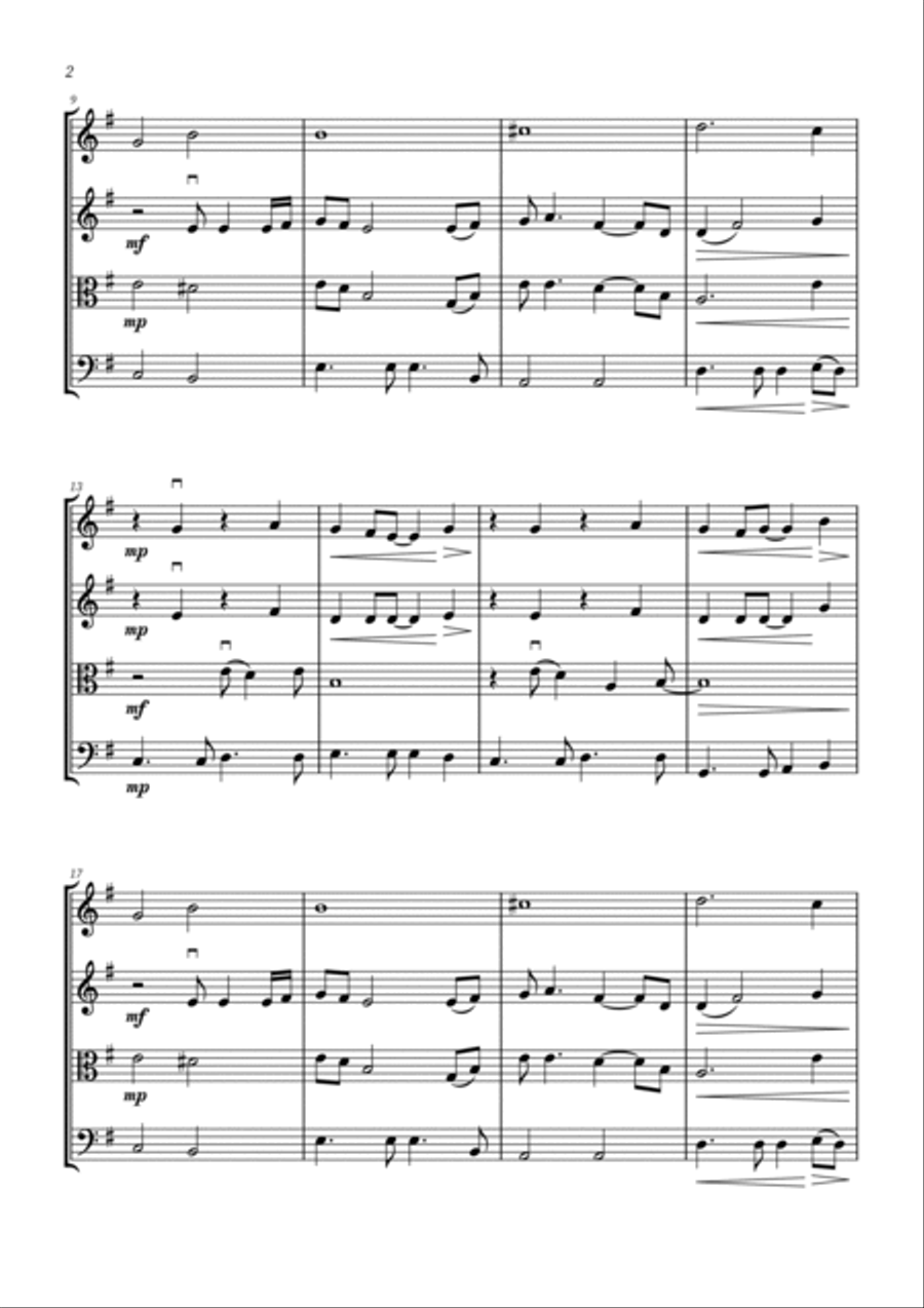 Long Long Time String Quartet scores gallery preview page 2