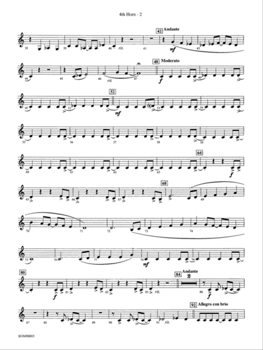 Overture de Argentina: 4th F Horn Concert Band scores gallery preview page 2
