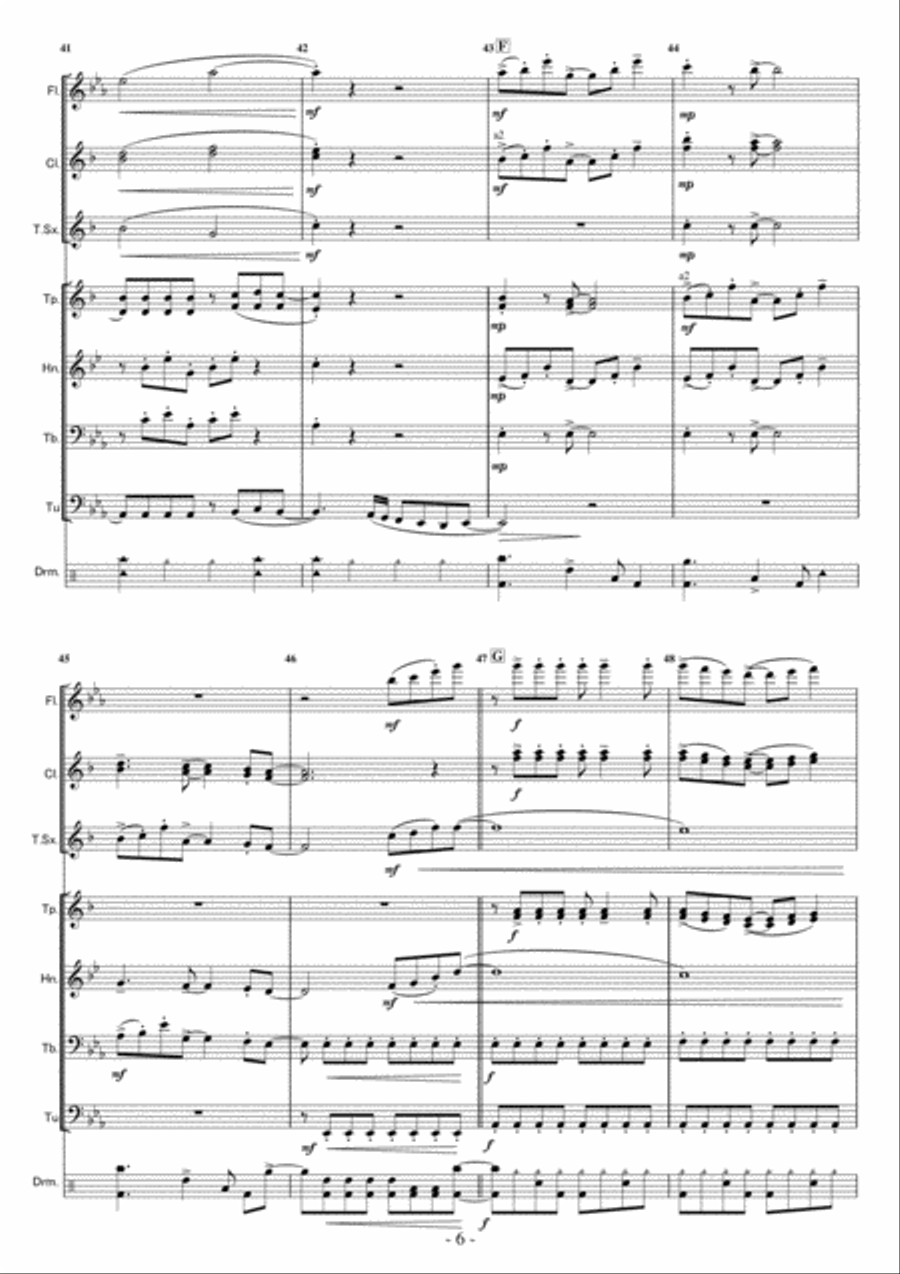 Wind Ensemble Yumeo Kanaete Doraemon Small Ensemble scores gallery preview page 6