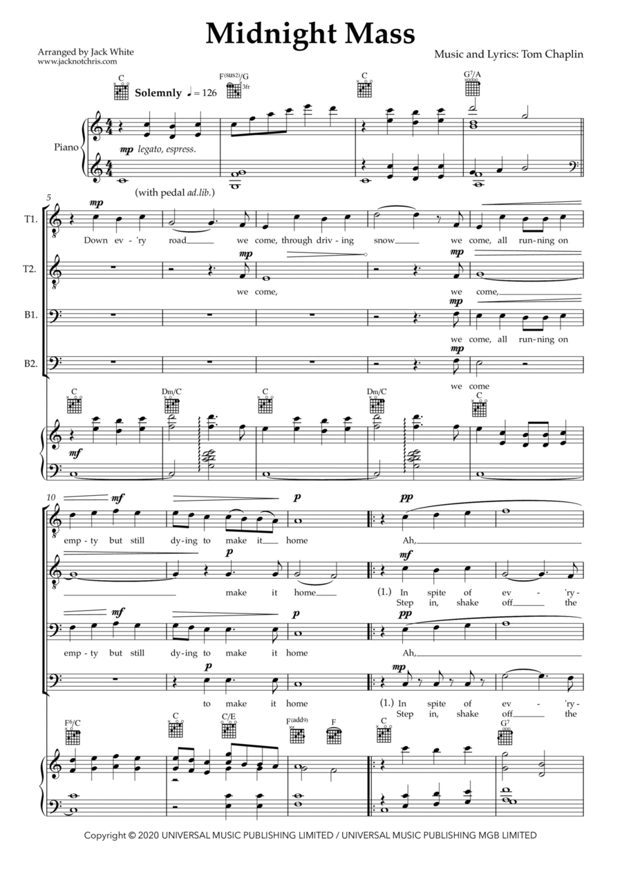 Midnight Mass TTBB scores gallery preview page 1
