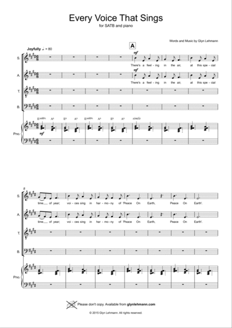 Every Voice That Sings Every Voice That Sings 4-Part scores gallery preview page 2