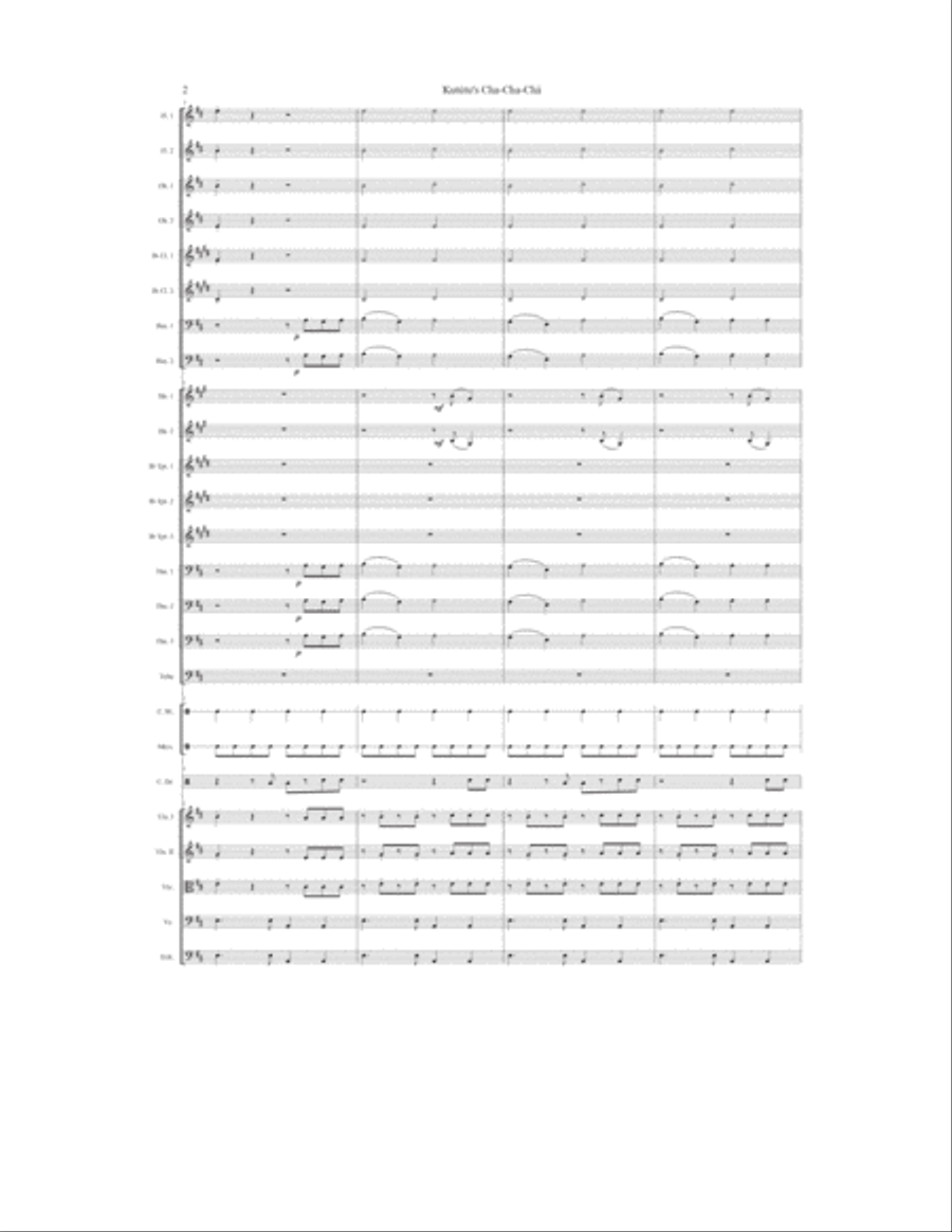 Kutútu's Cha-Cha-Chá Full Orchestra scores gallery preview page 3