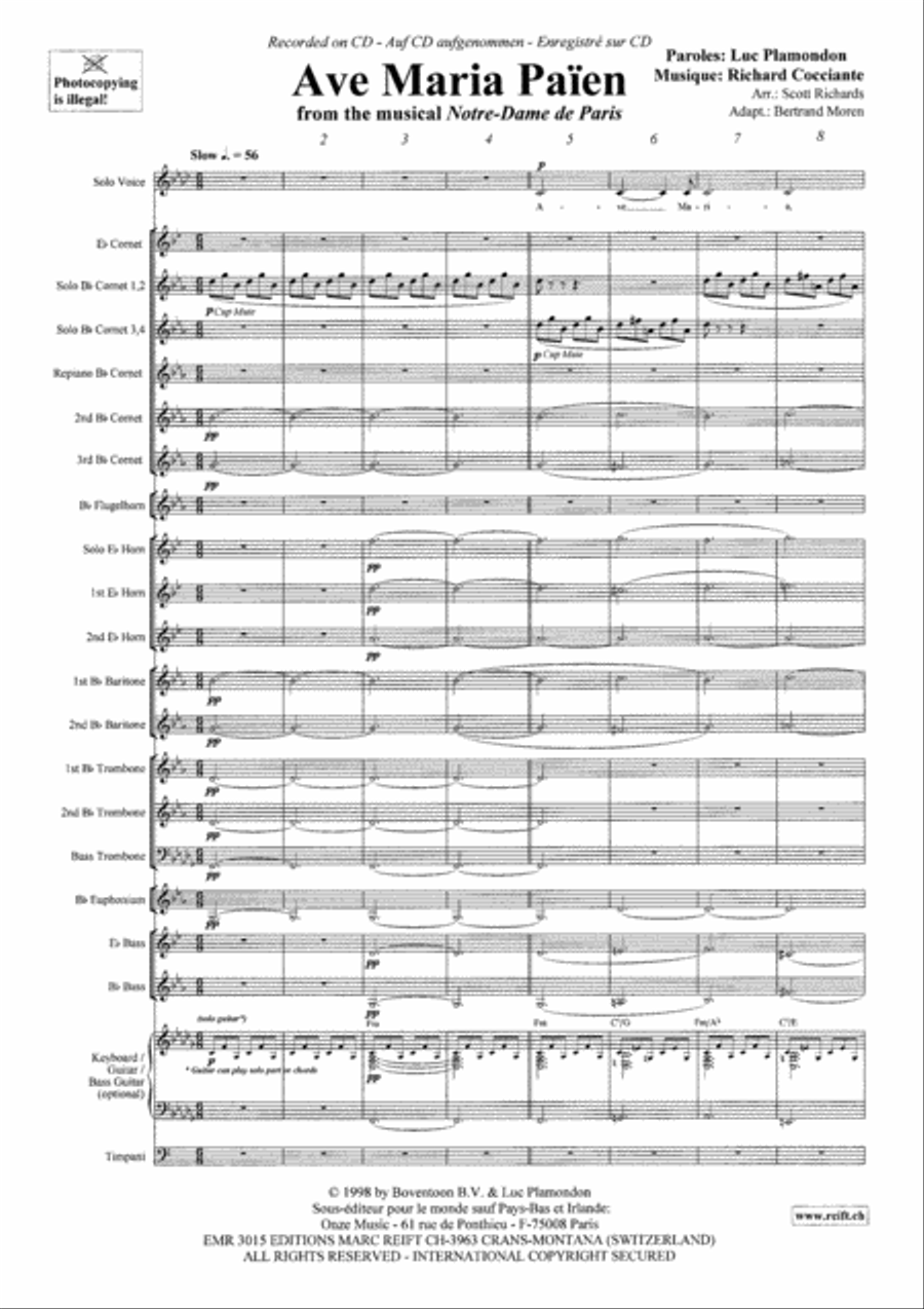 Ave Maria Paien Ave Maria Paien Brass Band scores gallery preview page 4
