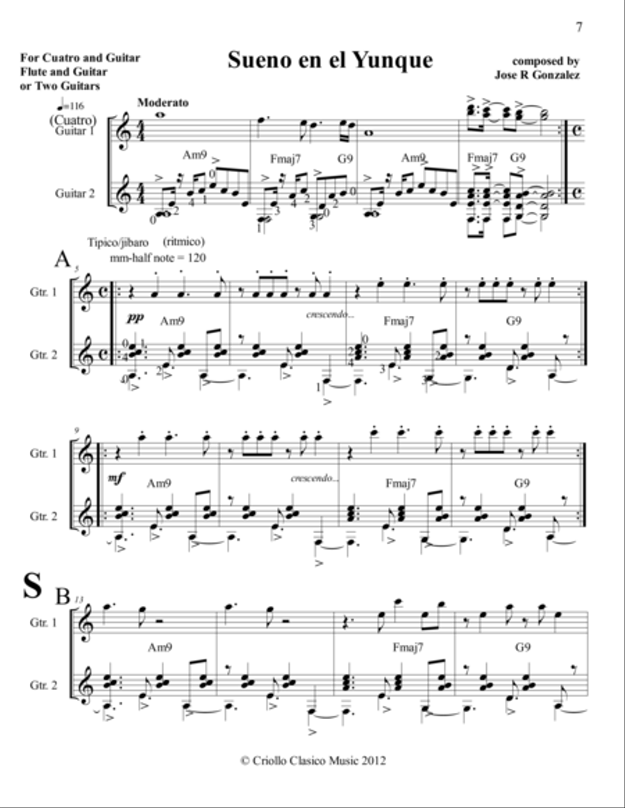 Sueno en el Yunque Small Ensemble scores gallery preview page 1