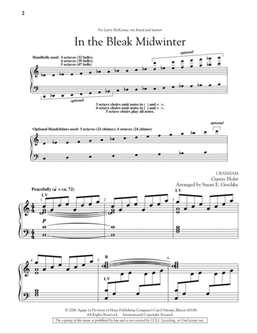In the Bleak Midwinter 5-Octaves scores gallery preview page 2