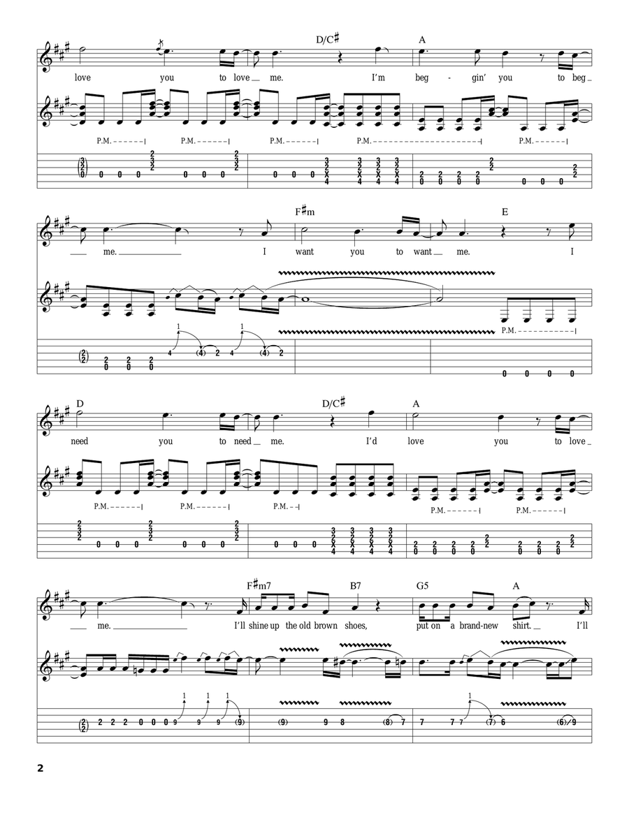 I Want You To Want Me Acoustic Guitar scores gallery preview page 2