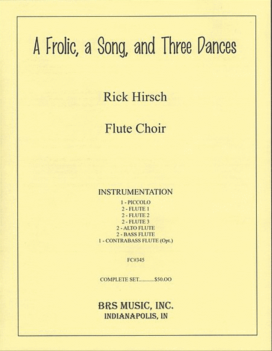 A Frolic, a Song, and Three Dances Flute Choir scores gallery preview page 1