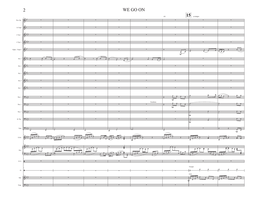 We Go On Brass Ensemble scores gallery preview page 2