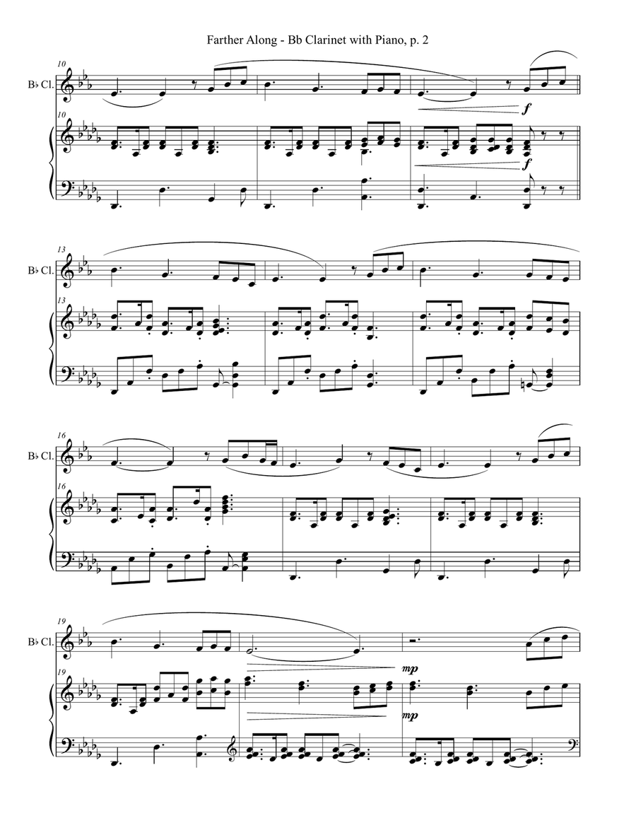 3 GREAT GOSPEL SONGS (for Bb Clarinet with Piano - Instrument Part included) B-Flat Clarinet scores gallery preview page 3