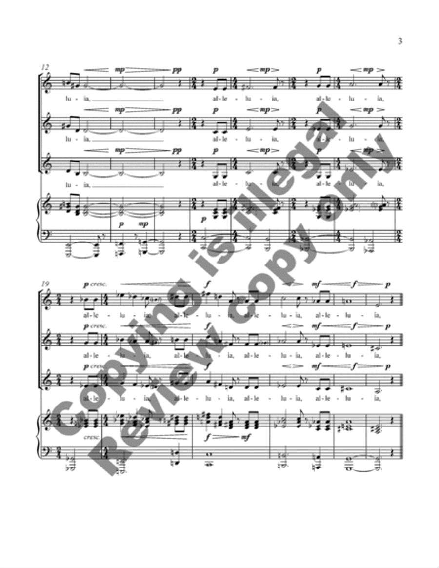 Alleluia Alleluia 3-Part scores gallery preview page 9