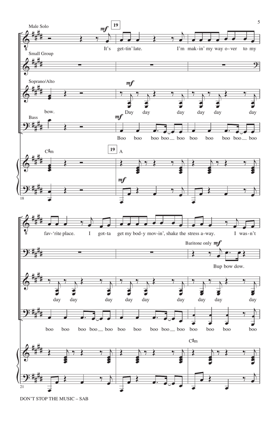 Don't Stop The Music 3-Part scores gallery preview page 4