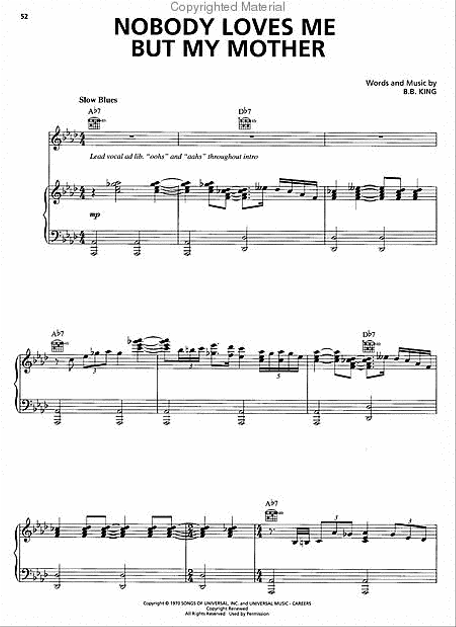 The Best of B.B. King Piano, Vocal, Guitar scores gallery preview page 5