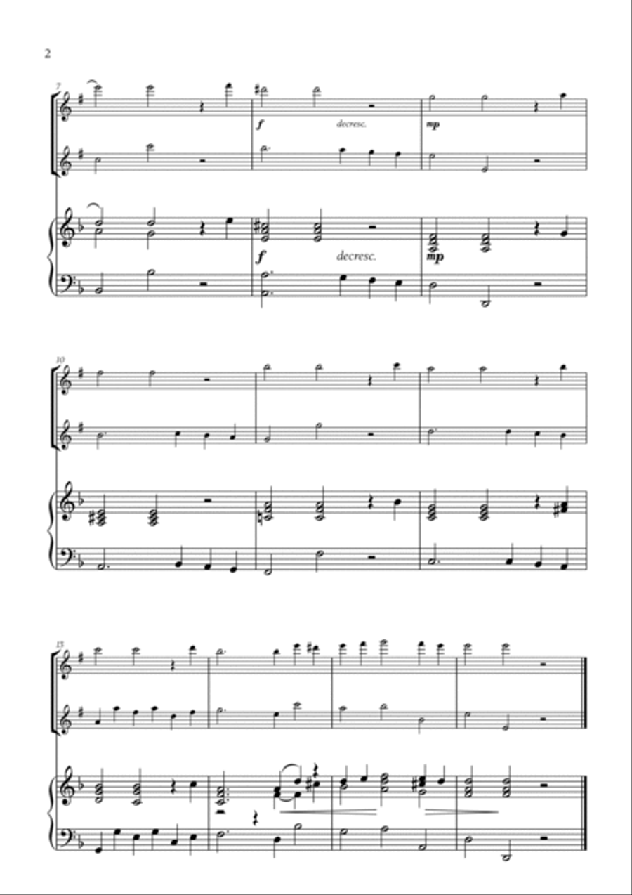 G. F. Haendel - Sarabande (for Clarinet Duet) Clarinet Duet scores gallery preview page 2