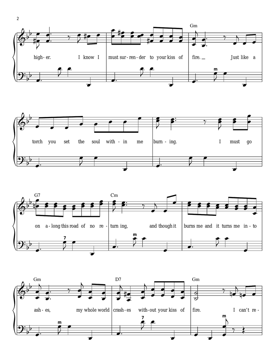 Kiss Of Fire Kiss Of Fire Accordion scores gallery preview page 2