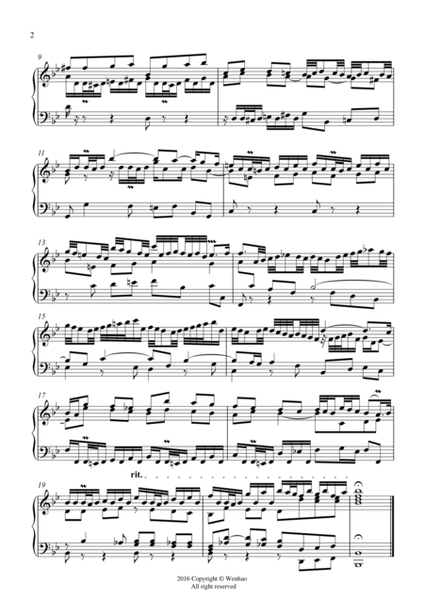 Bach - Partita No. 1 in B-Flat Major, BWV 825