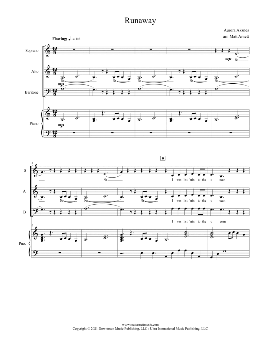 Runaway Runaway 3-Part scores gallery preview page 1