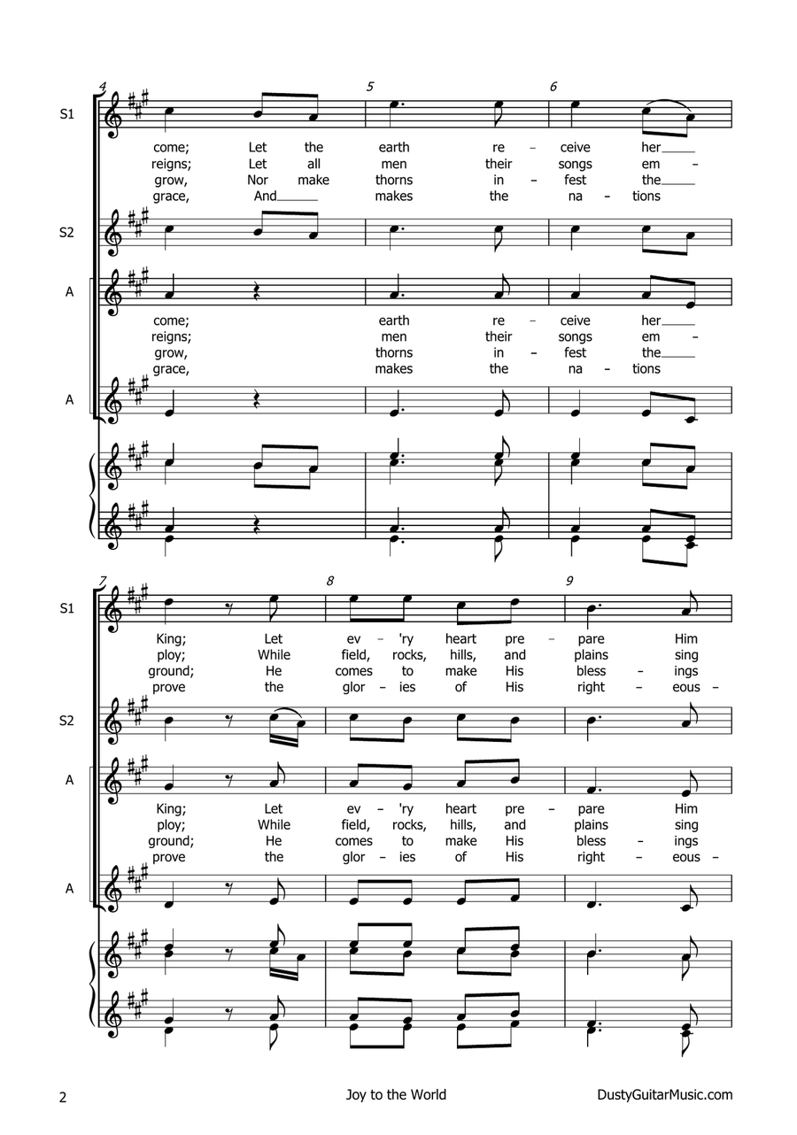 Joy to the World SSAA scores gallery preview page 4