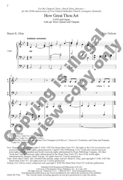 How Great Thou Art (Choral Score) image number null