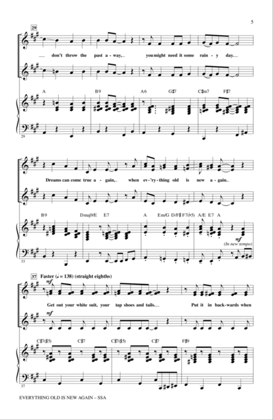 Everything Old Is New Again (from The Boy From Oz) (arr. Alan Billingsley) SSA scores gallery preview page 4