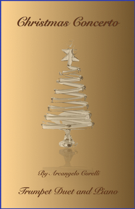Book cover for Christmas Concerto, Allegro, by Corelli; for Trumpet Duet or Solo, with optional Piano