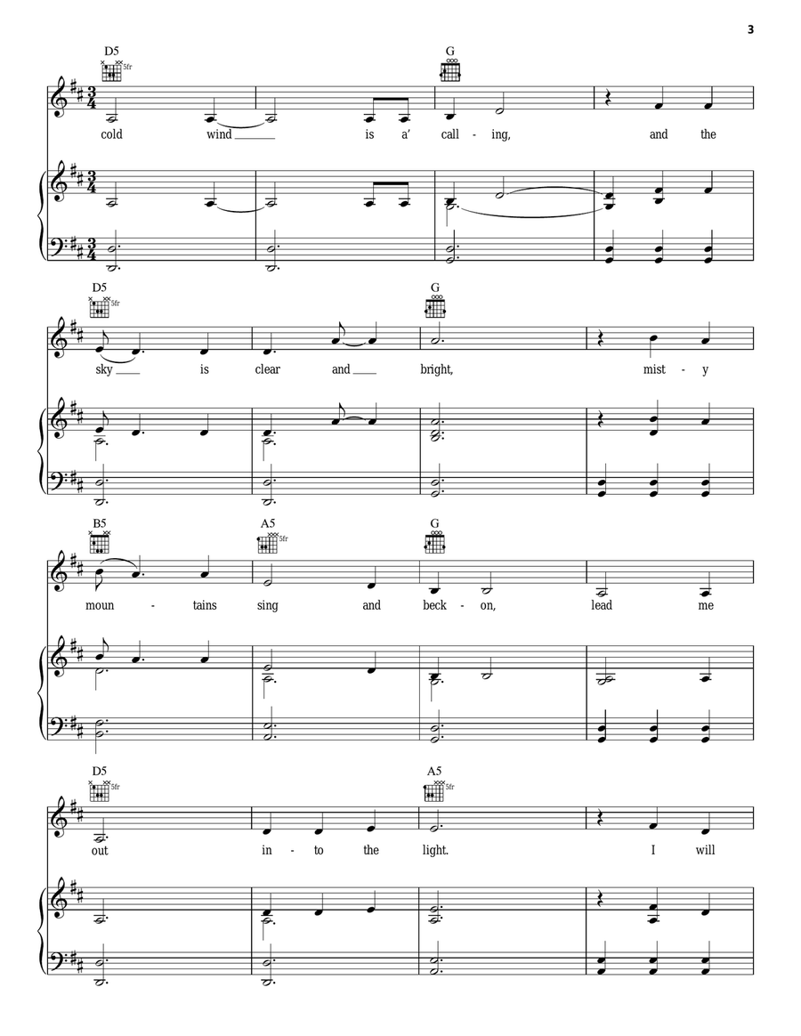 Touch The Sky (From Brave) Piano, Vocal, Guitar scores gallery preview page 3