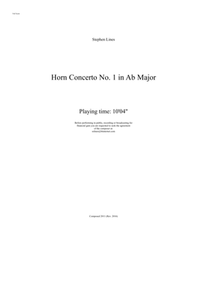 Horn Concerto No.1 in Ab Major