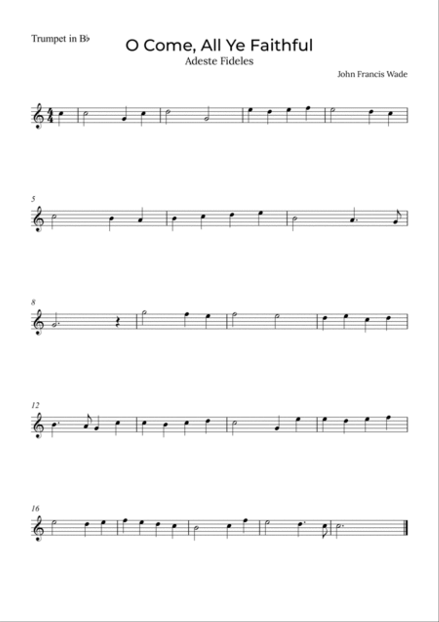 O Come, All Ye Faithful - Trumpet and trombone Brass Duet scores gallery preview page 2