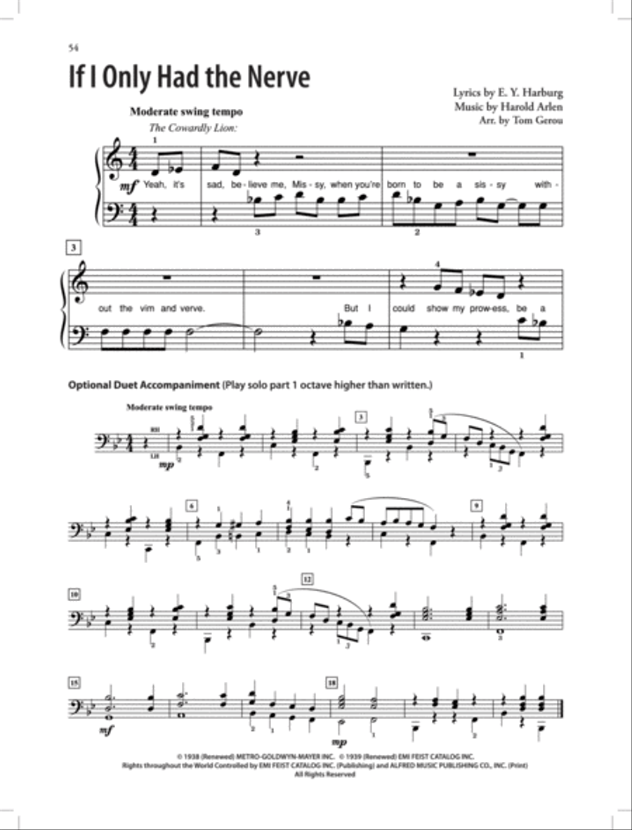 The Wizard of Oz -- 70th Anniversary Deluxe Songbook Piano Solo scores gallery preview page 5