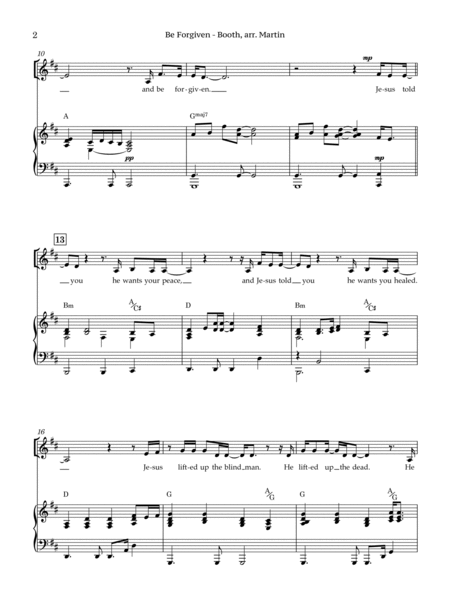 Be Forgiven - Vocal solo with Piano - (High & Low keys) image number null